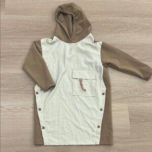 Zara Kids Casual Two-Tone Hoodie Dress